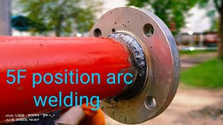 Stick welding 5F joint flange to pipe/welding tips \u0026 tricks #dasfabrication