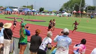 Ht1. 100m U13 Girls, ANQ Championships, Mackay 23 September 2023