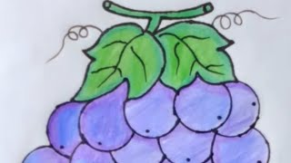 grapes drawing / how to draw grapes #shorts #youtubeshorts #easydrawing #drawing