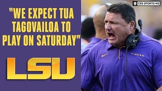 ED ORGERON FULL Press Conference on Tua Injury; LSU vs. Alabama Football| CBS Sports HQ