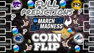 Letting a *COIN FLIP* Predict the Entire 2023 March Madness Bracket!