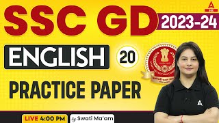 SSC GD 2023-24 | SSC GD English Class by Swati Mam | Practice Paper 20