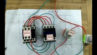 电工知识：控制电机正反转的完整接线，交流接触器互锁