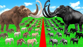 ARBS Prehistoric Mammals vs ARK Shadow Itself Mammals Size Mammoth Vs Mammoth Animal Epic Battle