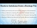 How to Restore a Database in SQL Server || Permission required to restore a DB || SQL DBA