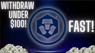 How to withdraw under $100 from your crypto.com fiat wallet to your bank account!