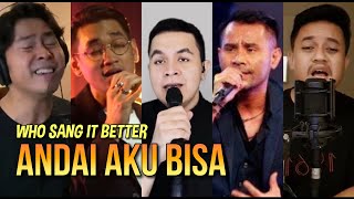 ANDAI AKU BISA cover by Indonesian Male Singers (Tulus, Afgan, Cakra Khan, Judika, Barsena, etc.)
