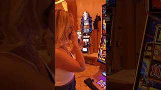 $125 spin JACKPOT & she does this 😅 #shorts