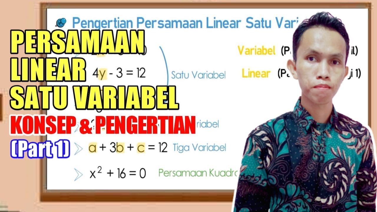 Persamaan Linear Satu Variabel | Konsep Persamaan Linear Satu Variabel ...