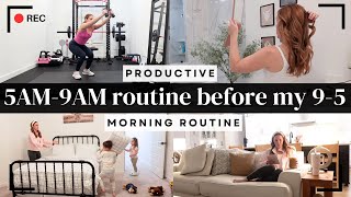 5AM-9AM Morning Routine Before My 9-5 Job | Productive Working Mom Morning Routine | Amanda Fadul