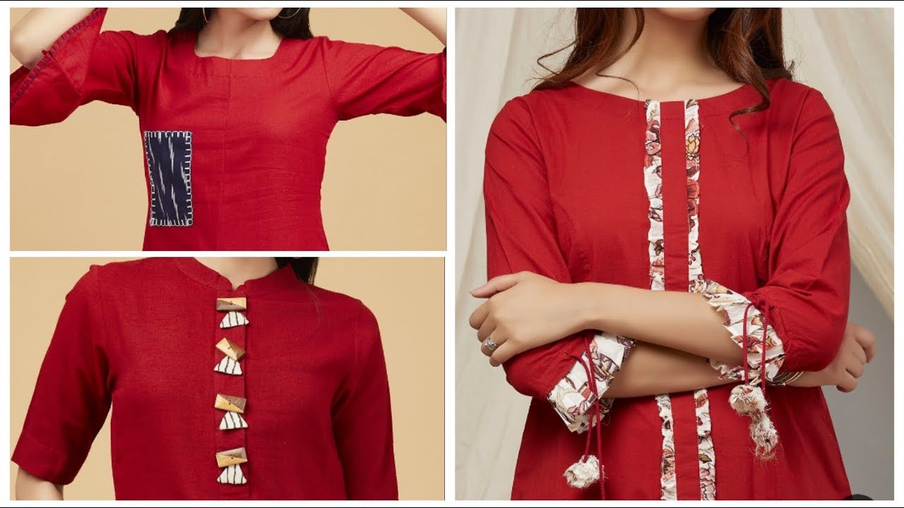 Convert Plain Kurti Into Designer Plain Kurti Ko Stylish Kaise Banaye