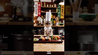 A Cat Omakase Chef?! Paws-itively Delicious! 🍣😺  #Sushi #Japan #Omakase #Cat #shortsvideo #tokyo