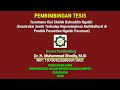 Pembimbingan Tesis Pascasarjana UIN Sunan Ampel Surabaya - Dr. H. Muhammad Shodiq, M.Si