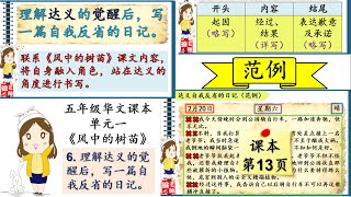 SJKC 华小 I KSSR SEMAKAN 五年级华文课本 单元一 蜕变之旅 I 第二课 《风中的树苗》第13页 I 写一篇反省的日记 I 日记格式 I 日记范例 I 写作教学 【徐老师课室】