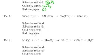 Oxidation and Reduction Part 3: Identification of Oxidizing and Reducing Agents