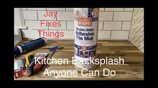 Backsplash with Mussel Bound Tile Mat