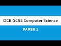 OCR GCSE Computer Science - J277 Paper 1 Introduction