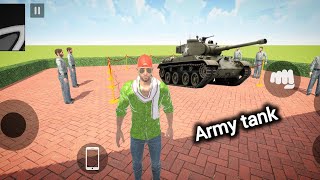 New army tank in my city 💥 Indian theft auto simulator game #indiantheftauto