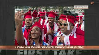 Stephen A. congratulates Chris Paul for graduating from Winston-Salem State University | First Take