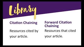 Introduction to Citation Chaining