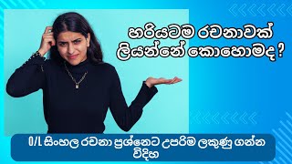 සිංහල රචනාවක් හරියටම ලියන්නේ කොහොමද? O/L 2025| O/L සිංහල 2023/2024 ප්‍රශ්න පත්‍රය| ol exam sri lanka