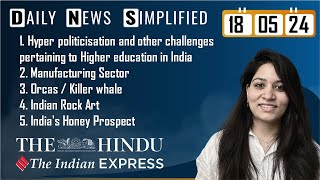 The Hindu & The Indian Express Analysis | 18 May, 2024 | Daily Current Affairs | DNS | UPSC CSE