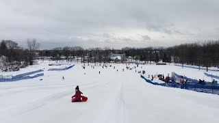 Ethan Snow Slide at Michel-Chartrand Park (01-2020)