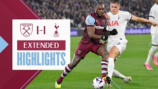 Extended Highlights | Spoils Shared In London Derby | West Ham 1-1 Tottenham | Premier League