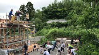 二尊院　宿坊えんとき　棟上げの餅まき（2019/7/14）