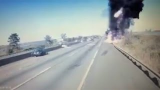 NJ Turnpike Fire Video