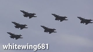 [F-15J 編隊飛行] JASDF F-15J Formation Flight KOMATSU Air Show Rehearsal 小松航空祭総合予行 2014.9.17