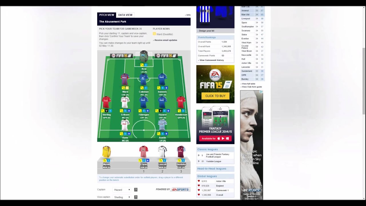 Fantasy Premier League Tips / Gameweek 35 Preview - YouTube