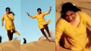 Rare Video : MLA Roja Enjoying Jumping from Sand Hill | Roja Selvamani | Filmy Monk