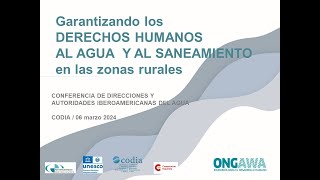 Derechos Humanos al Agua y Saneamiento en zonas rurales