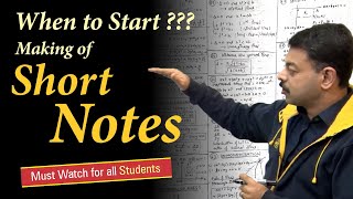 When to Start Making of Short Notes #shorts