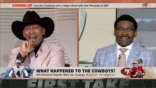 Stephen A. yells at Michael Irvin for his reaction to the Cowboys' playoff loss 🗣️ | First Take