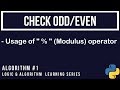 Python Algorithm Tutorial #1 | Check number is odd or even