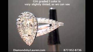 Lovely Shape on this GIA graded I Color Pear Shape Diamond r5941