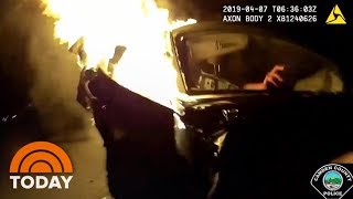 Fiery Crash On A New Jersey Highway Caught On Camera | TODAY