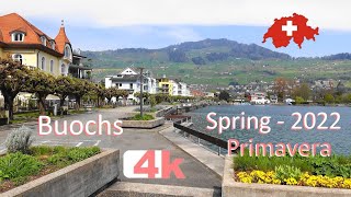 SWITZERLAND - Buochs - PART 2 - LUNGERN - Walking Tour beautiful villages - hermosos pueblos - 4k