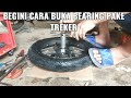 begini cara buka cabut bearing atau laher roda motor dengan treker