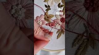 Lazy Daisy stitch tutorial #embroidery #stitch #embroiderydesign #embroiderypattern