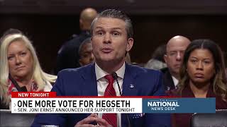 Sen. Joni Ernst announces support for defense secretary Peter Hegseth