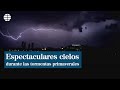 Las tormentas primaverales dejan impresionantes cielos llenos de rayos y relámpagos