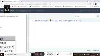 REVISING AGGREGATION - THE SUM FUNCTION || HACKERRANK SOLUTION || SQL || IN ORACLE