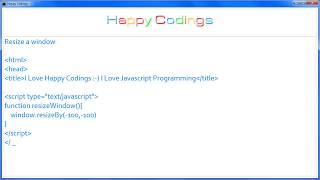 JavaScript | Resize a window