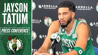 Jayson Tatum On Ime Udoka Suspension: I Found Out Through Twitter | Celtics Media Day