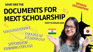 What are the Documents required for MEXT Scholarship? | FOR UG, COT AND STC | Detailed Explanation