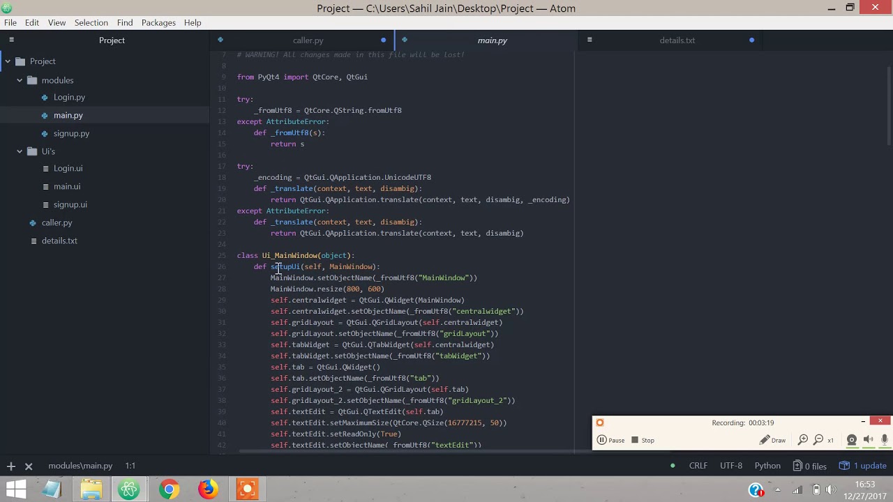 Python Pyqt4 Project Part 4 Youtube