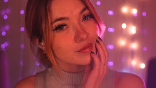 Am I too close? 👁️👄👁️ ASMR [ breathy inaudible whispers, mouth sounds and layered tapping ]